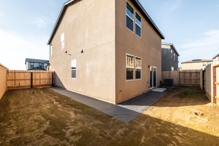 A building with a fence around it.