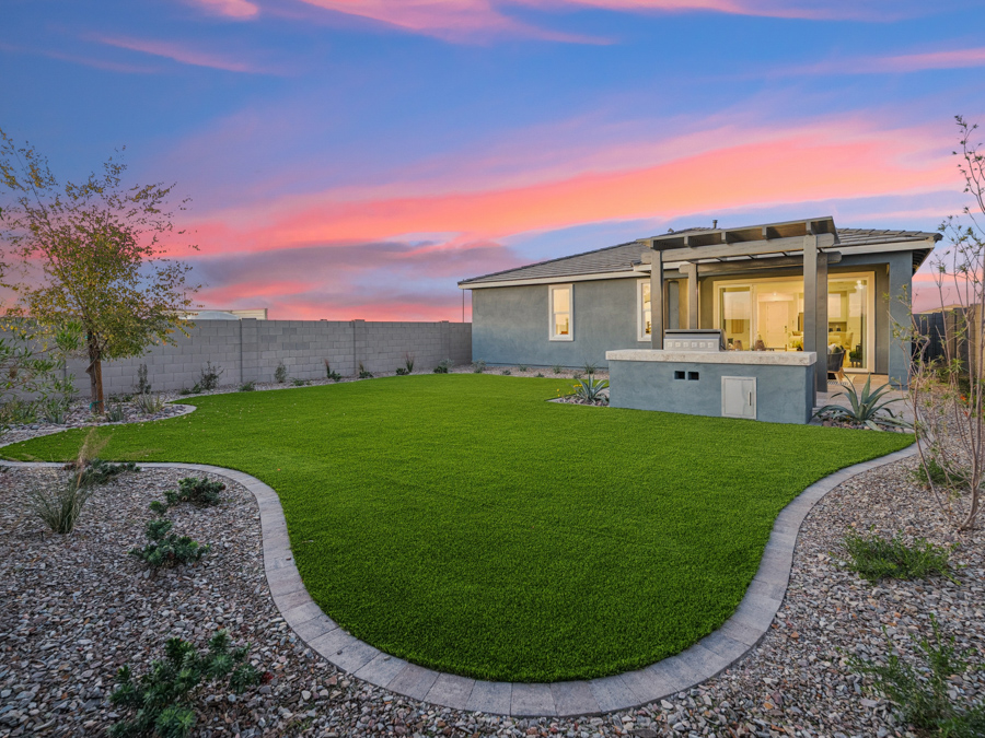 A house with a large yard.