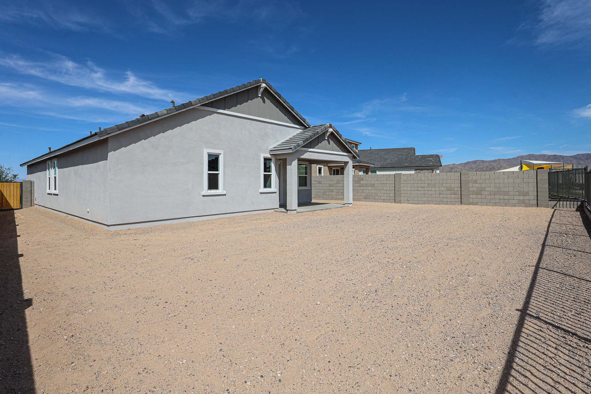 A building with a fence around it.