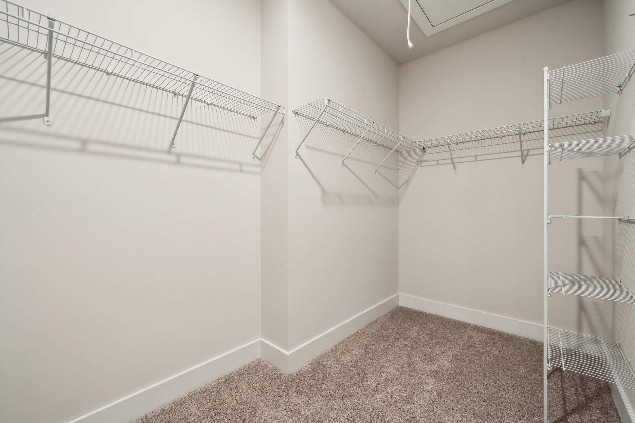 A room with a staircase.