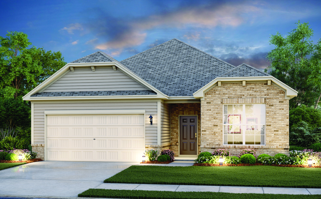 A house with a garage.