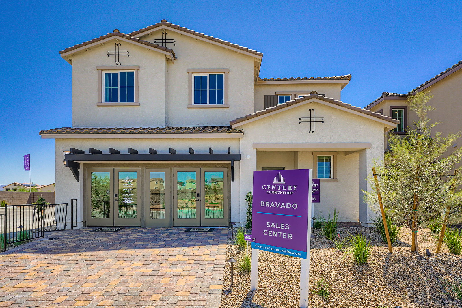 A building with a sign in front of it.