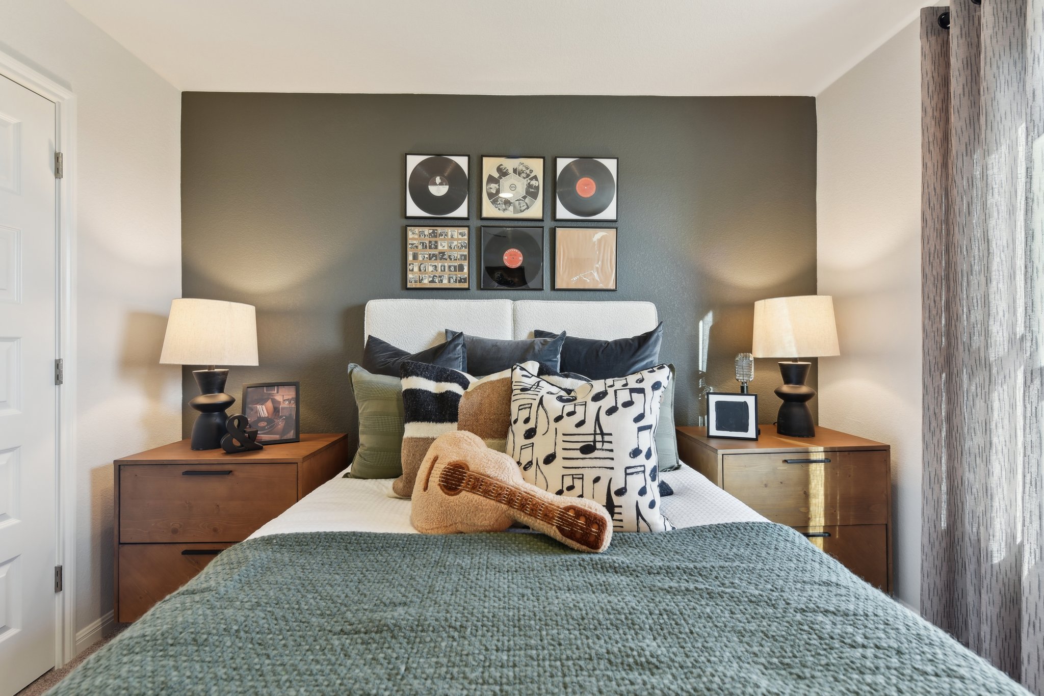 A bed with a pillow and pillows.