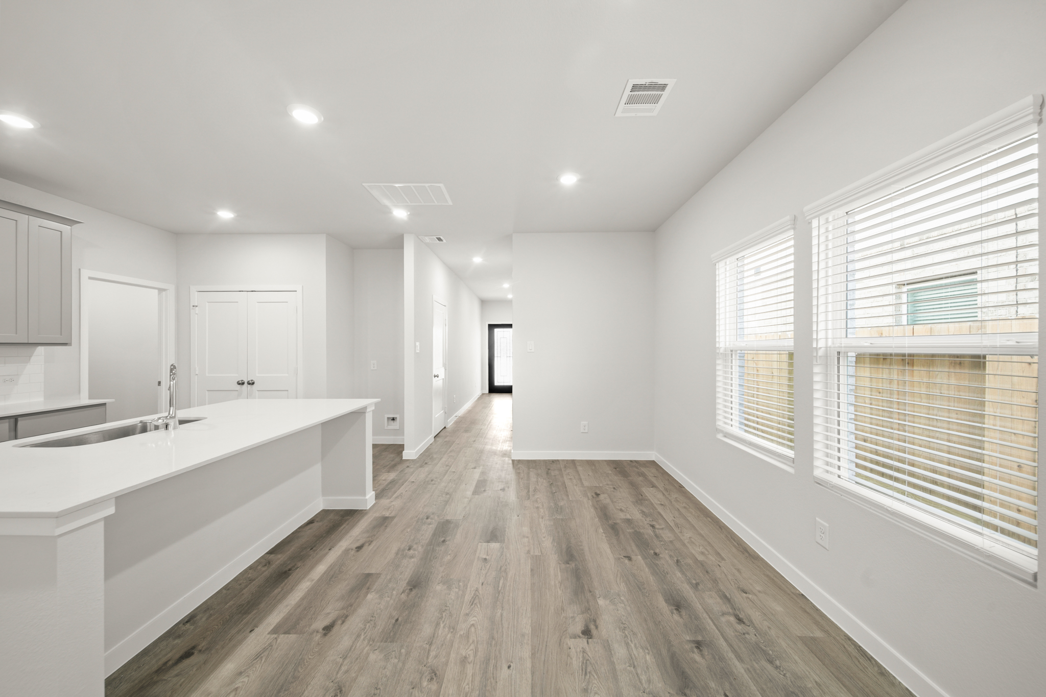 A large empty kitchen.