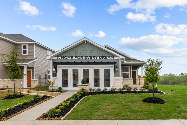 A building with a sign on it.
